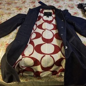Coach denim trench coat